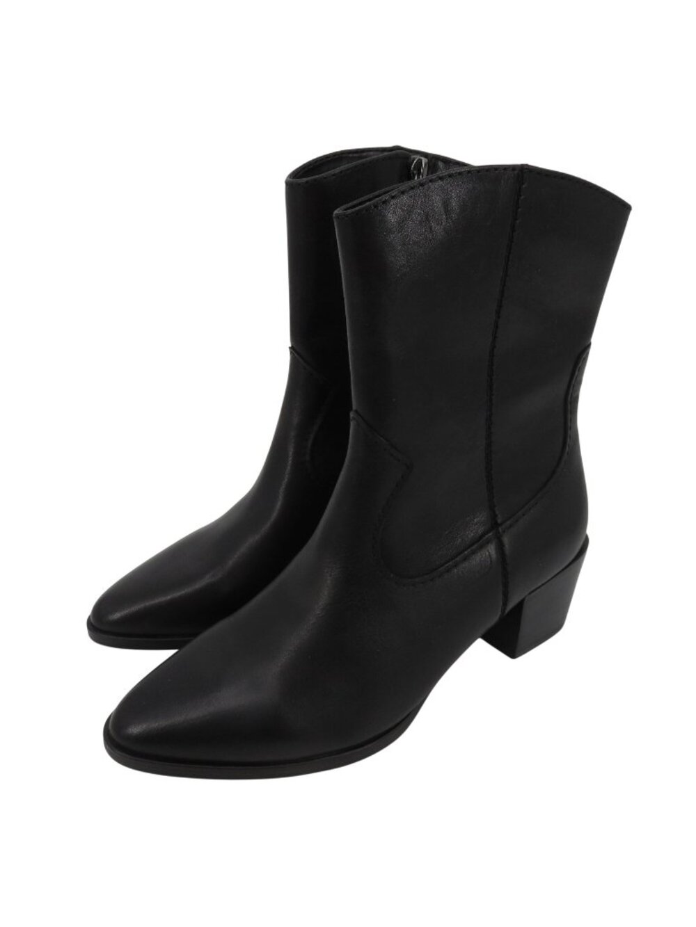 NEW No Box Naturalizer Women 5.5 M Gaby Black Leather Block Heel Ankle Boots